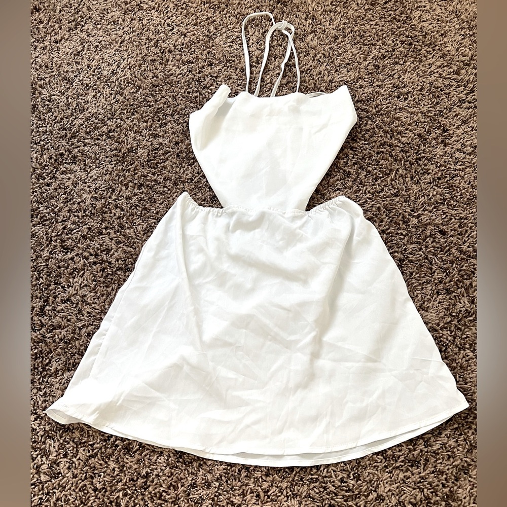 SHEIN PETITE Criss-Cross Tie Backless Cami Dress